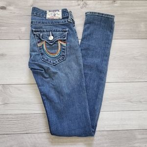 True Religion rainbow skinny jeans